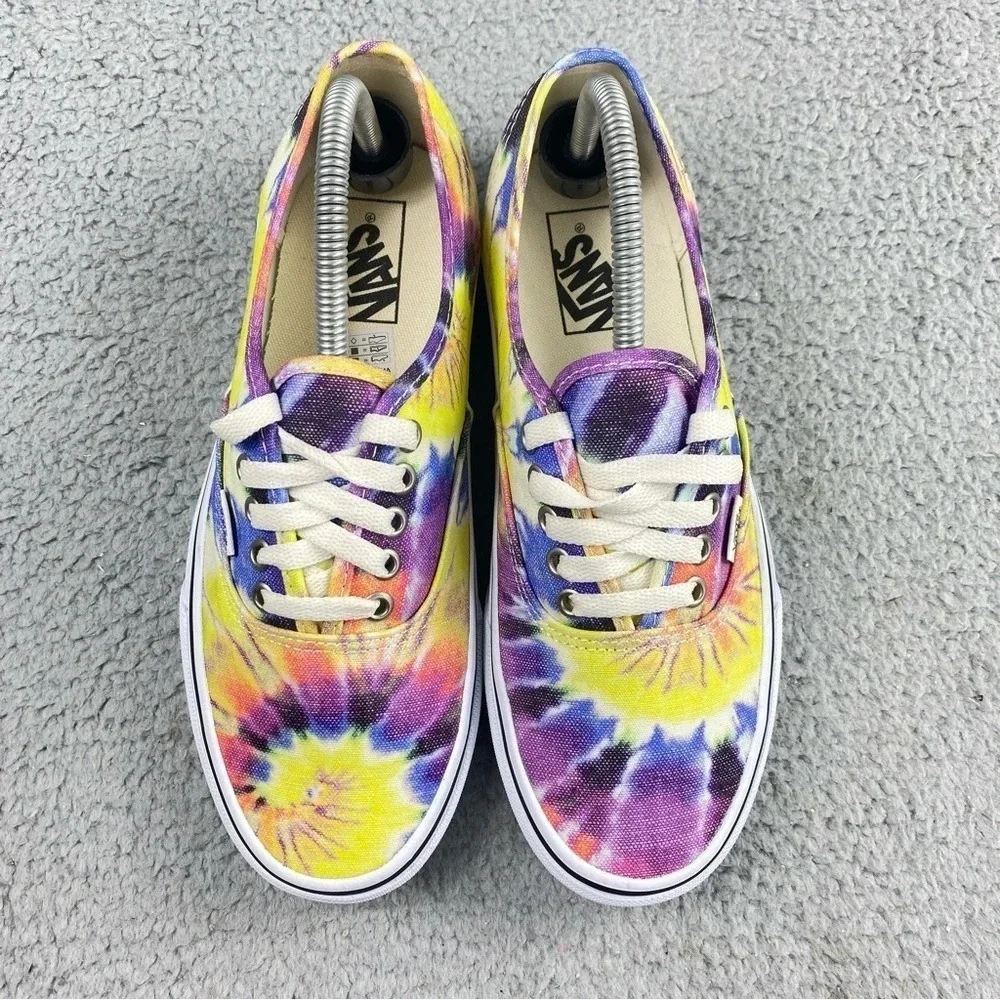 VANS SHOES Authentic Washed‎ Tie Dye True White Womens 9.5 Skate Mens 8 Lace Up - Picture 3 of 15